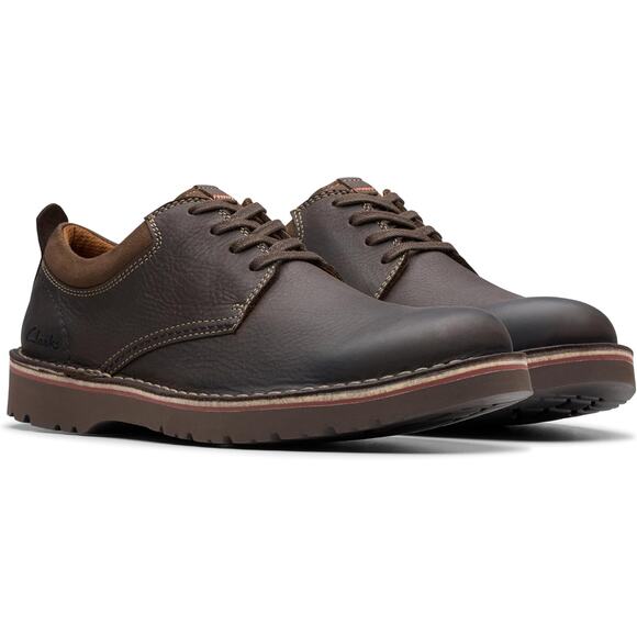 NWT Clarks Men's Eastridge Low Oxford Dark Brown 11 Wide